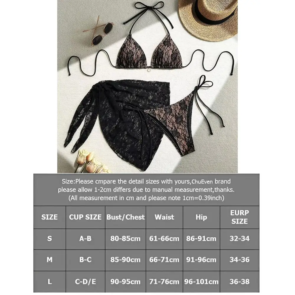 Conjunto bikini encaje brasileño veraniego – traje de baño
