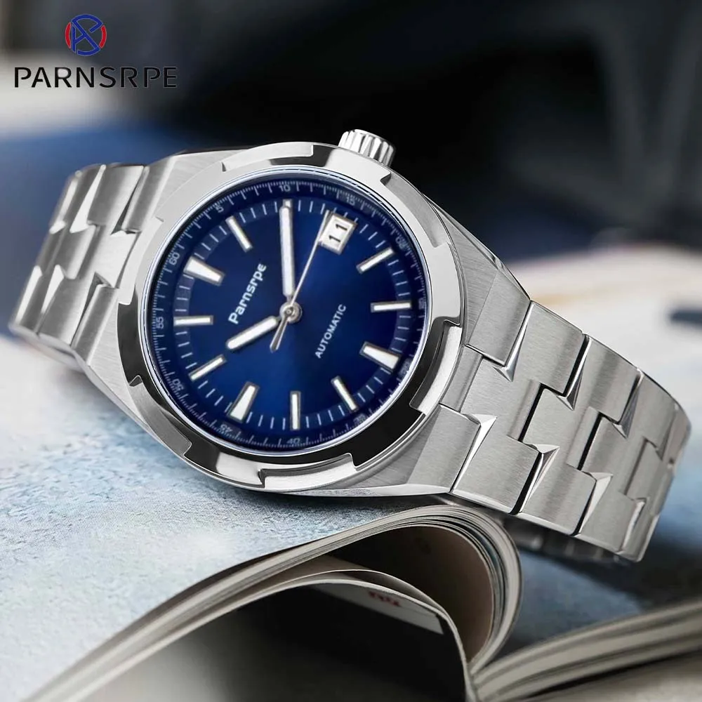 Parnsrpe Brand Men\'s Mechanical Watch NH35 Movement Sapphire Glass High Quality Case Strap Business Men\'s Watches Box Packaging