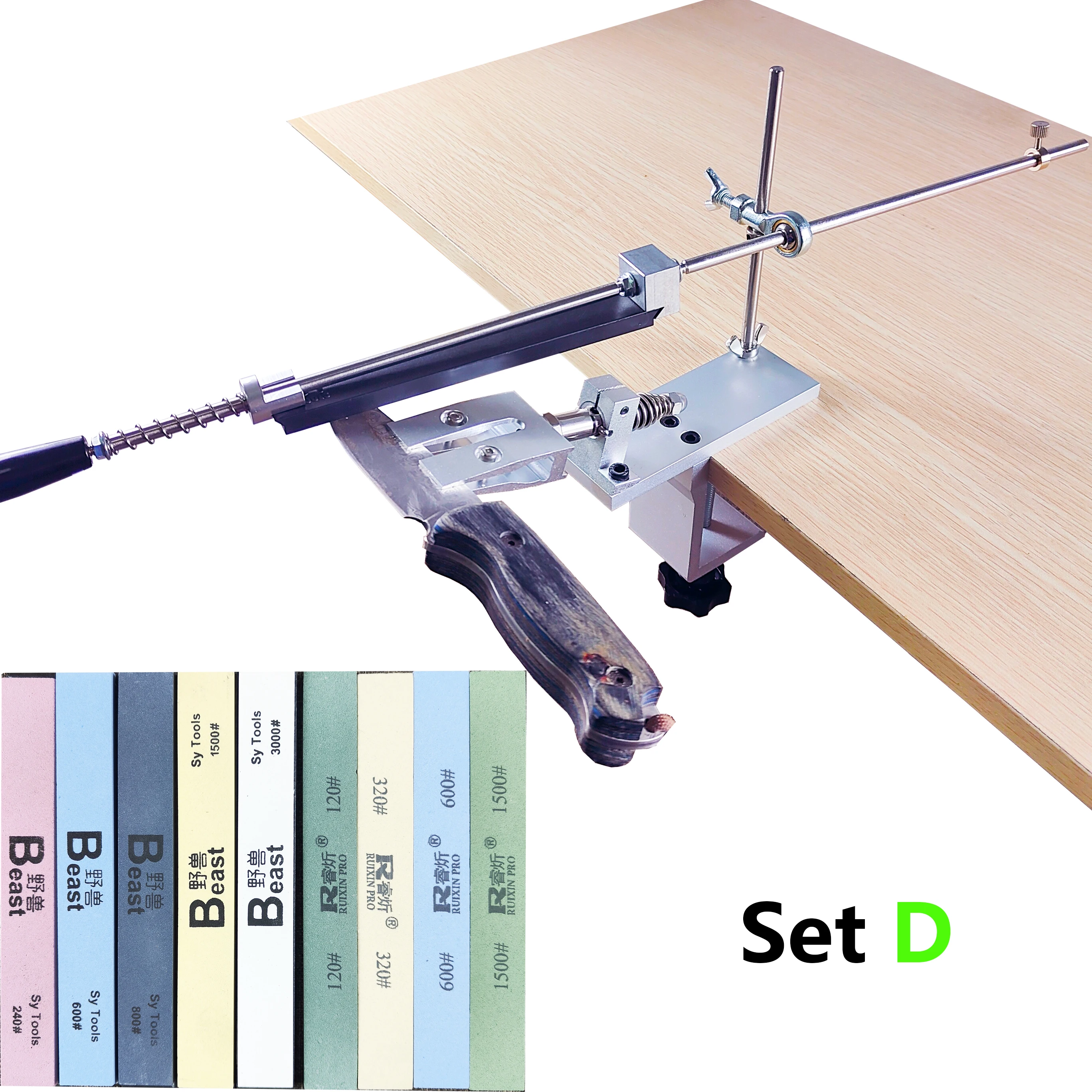 Sy Tools Küchenmesserschärfer Messerschärfsystem 360-Grad-Drehmechanismus K10