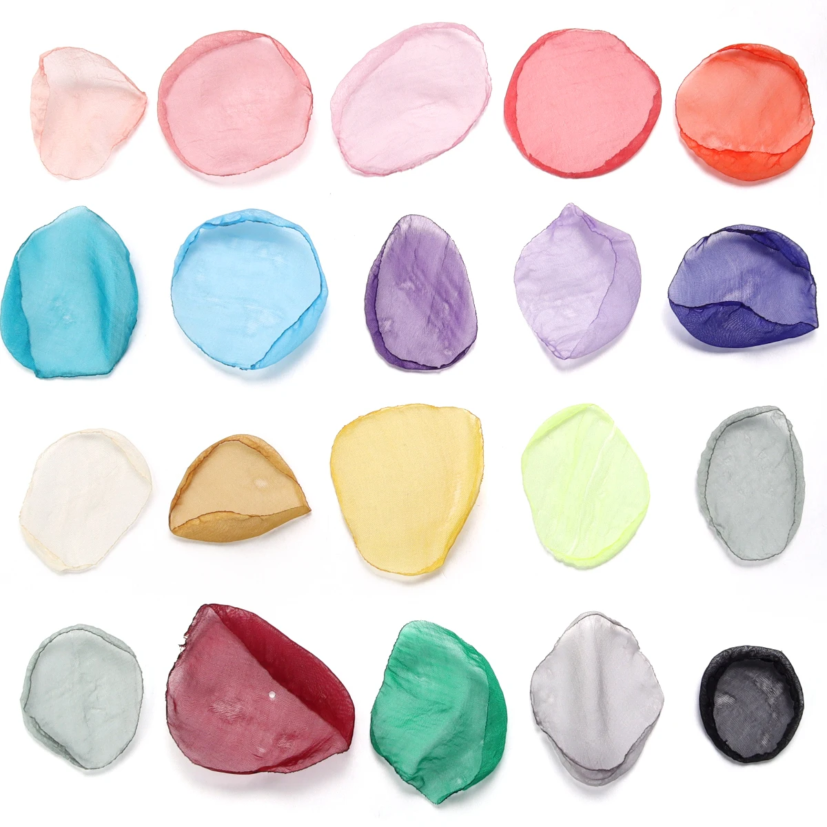 

20pcs Chiffon Artificial Flower Rose Petals For Wedding Girl Aisle Scatter Dinner Table Confetti Bridal Shower Decor