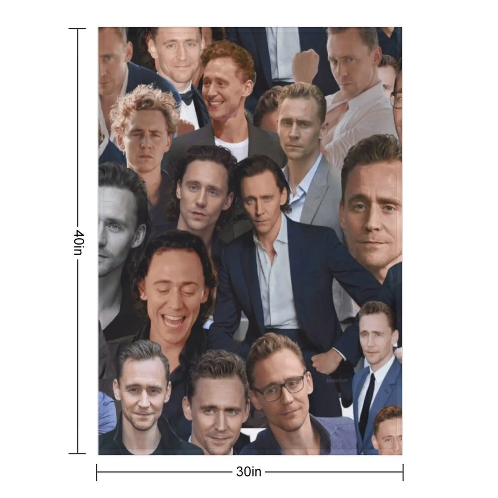 Tom Hiddleston photo collage Throw Blanket Luxury Luxury St Thin Furrys Blankets