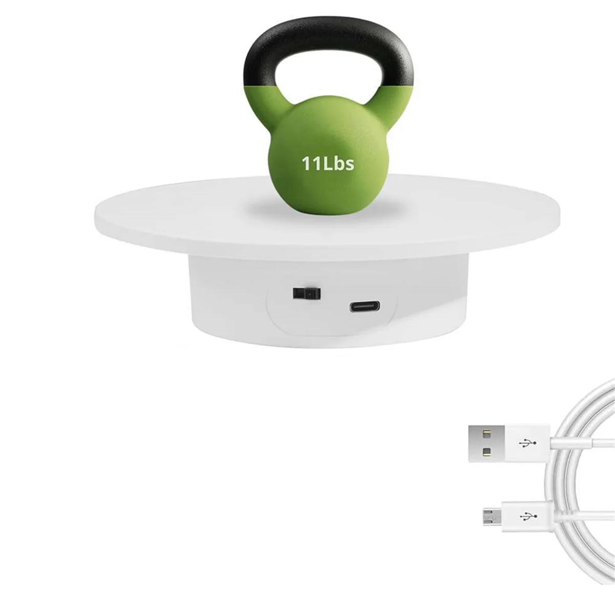 ABEZ 전동 회전 디스플레이 스탠드, 360 전기 회전식 턴테이블 베이스 게으른 수잔, 내하중 11Lbs, 사진용