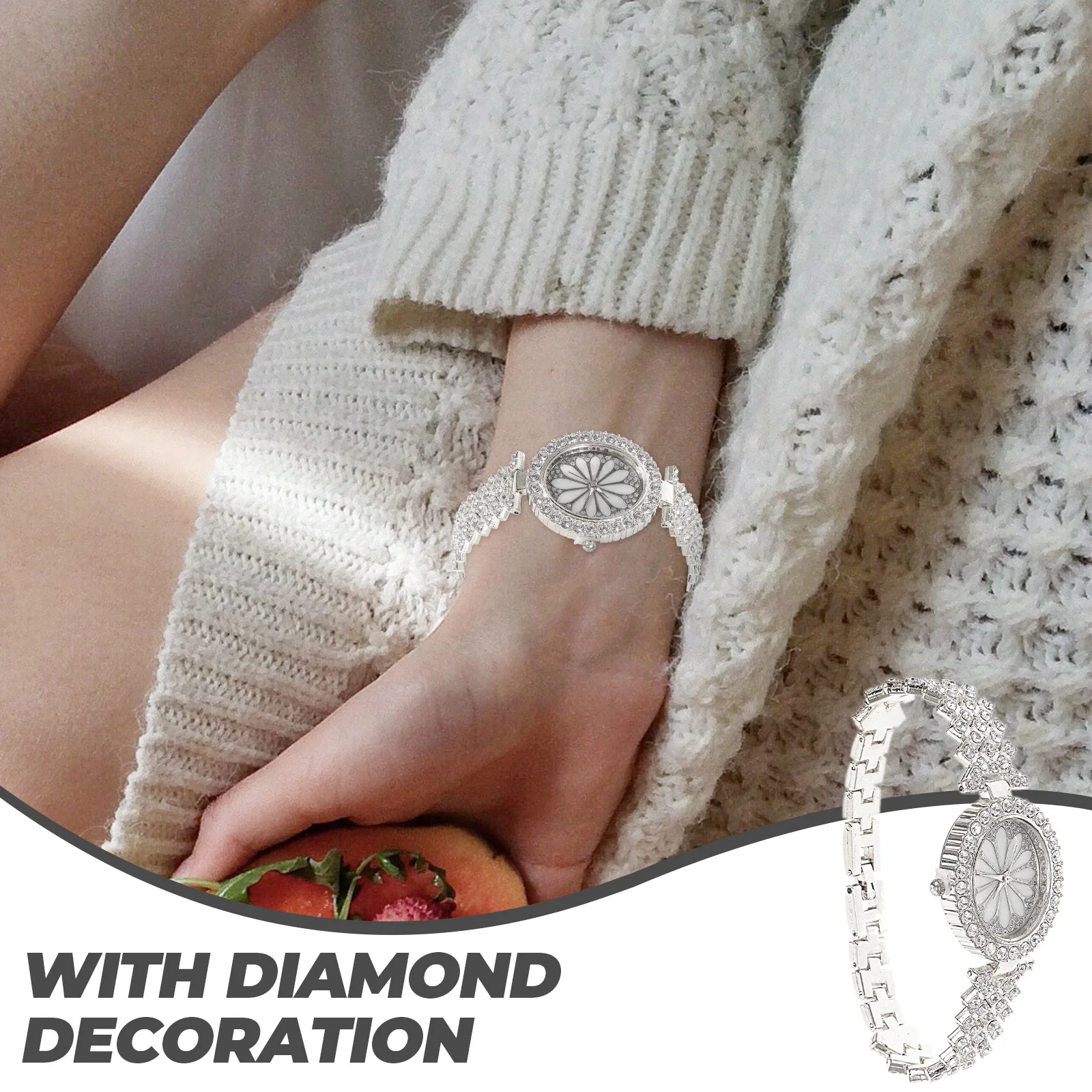 

Women Watches Ladies Quartz Diamond Elegant Fashion Bracelets Rhinestone Embellished Wrist Watch Casual Girl Timepiece