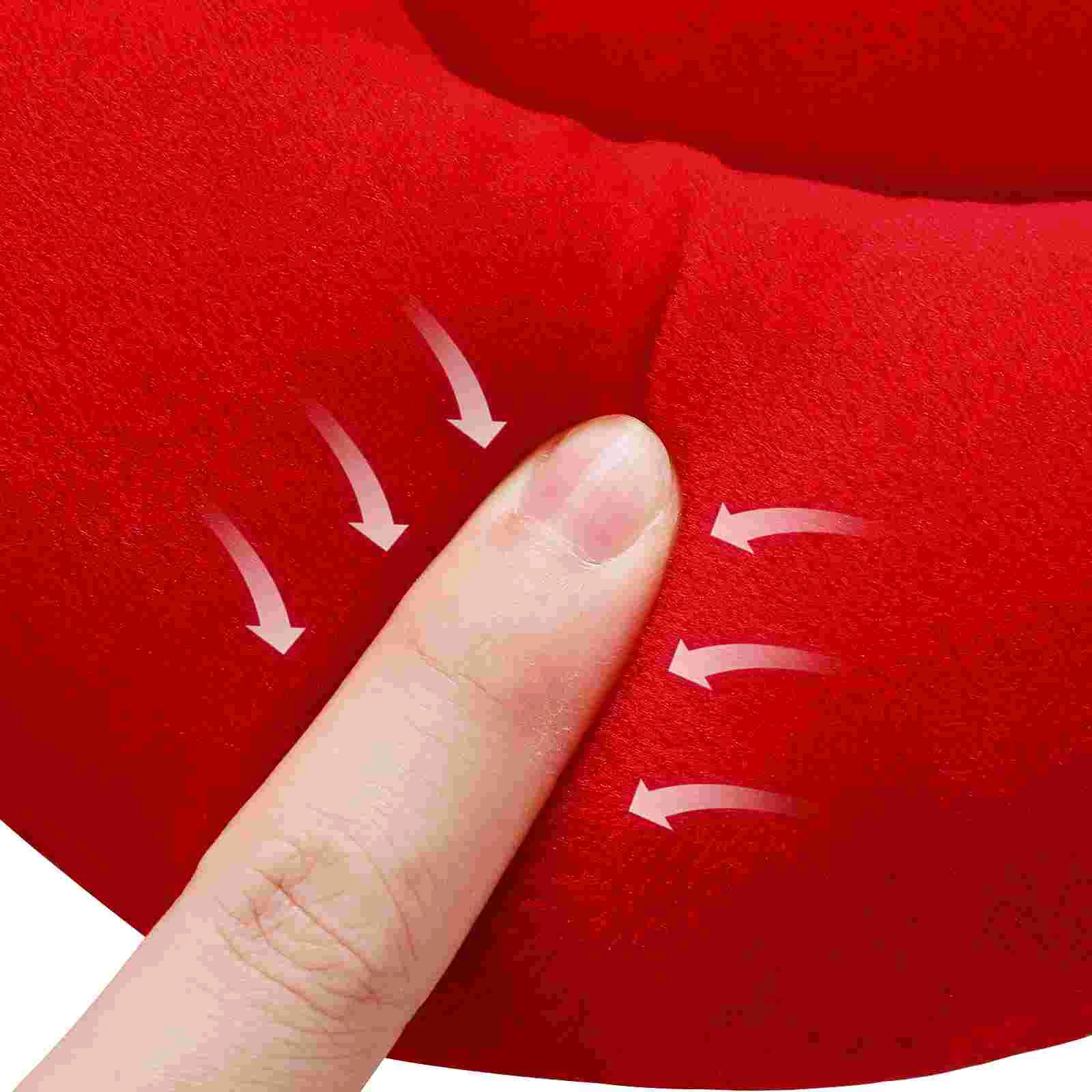 2 Pcs Sofa Cushion Throw Pillow Lip Pillows for Bed Couch Couches and Sofas Lips Red