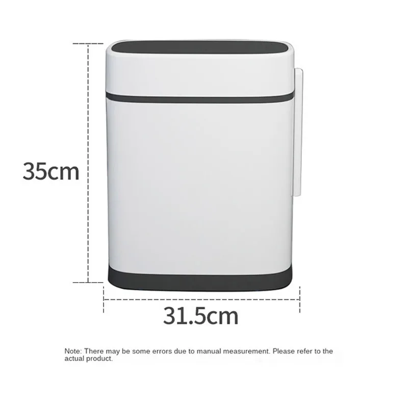 Smart Trash Can for Bathroom, Waste Bin, One Key Garbage Bin, Bag Holder in the Kitchen with Brush for Toilet,  12L/14l