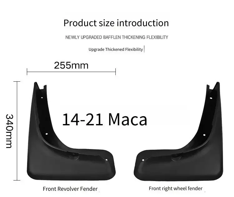 Брызговики для Porsche Macan 2014-2021 2016 2017 2018 2019 2020, брызговики на крыло, передние и задние брызговики, автомобильные аксессуары