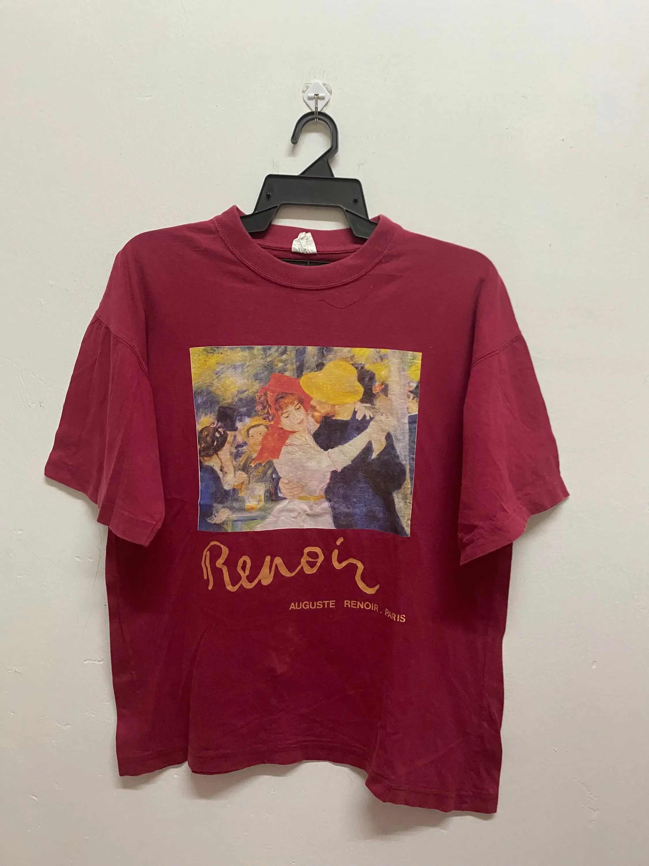 Vintage 90er Jahre Renoir Art T-Shirt Pop Modern Poster Artwork Fotografie Größe L