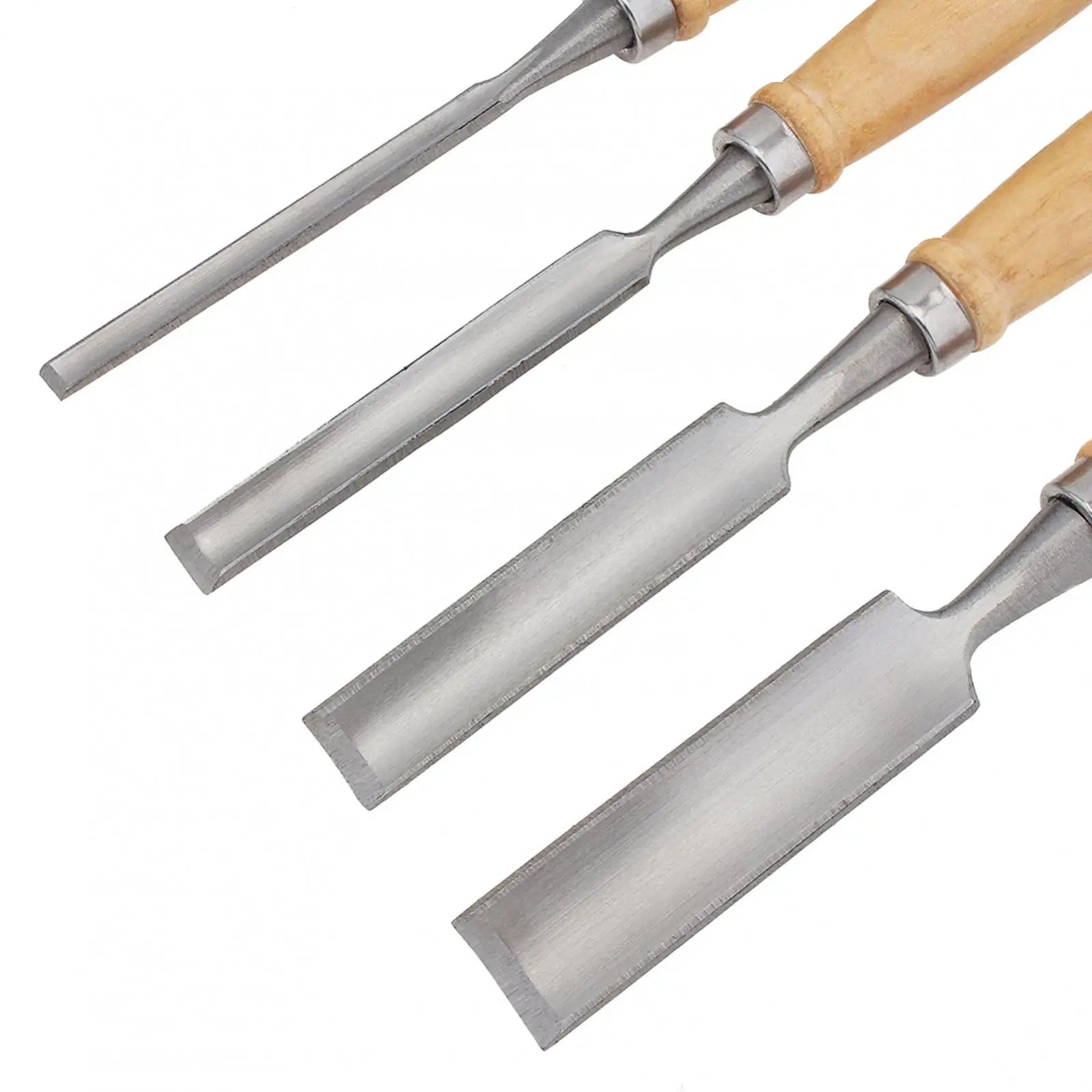 4pcs Wood Carving Chisel Hand Tool Set Semi-Circular Steel Carpenter Wood Carving Gouge Chisels Tool For Home DIY Woodworking