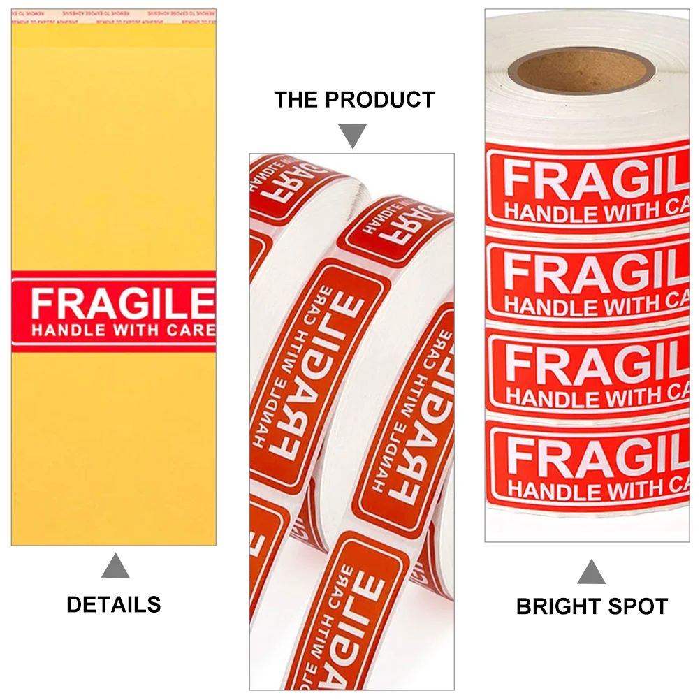 Fragile Stickers Handle with Care Warning Packing/Shipping Adhesive Labels Stickers for for Mailing Cartons Box Envelops