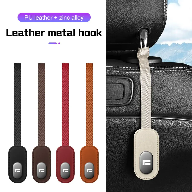 

Metal Leather Car Seat Headrest Hook For BAIC Polestone 01 JISHI ROX 01 Front /Rear Seat Hooks Hanger Bag Umbrella Accessories