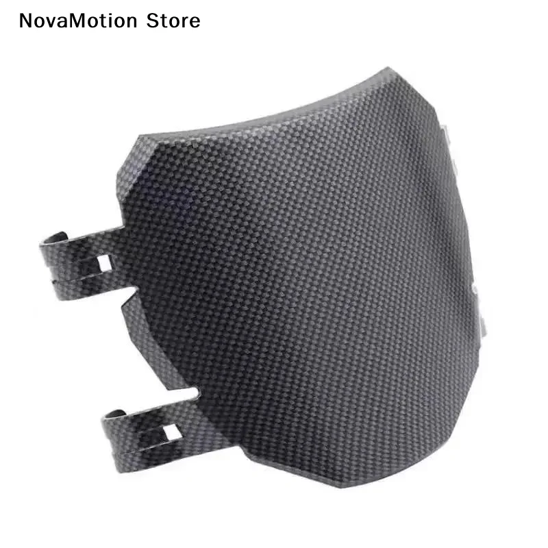 [NM]Carbon Fiber Texture Front  Mudguard License Plate For Mountain Bike Motorcycle Bicycle Front Wheel Splash Guard[NM]