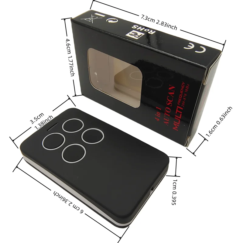 280-868MHZ Multi Frequency Garage Door Remote Control Duplicator for 433mhz 868mhz Garage Remote Multi Brand Remote Control
