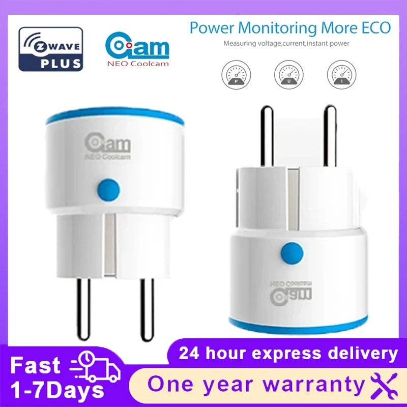 

NEO Coolcam Z-WAVE PLUS EU Smart Power Plug Розетка Домашняя автоматизация Сигнализация Умный дом Система Z Wave 868,4 МГц Вилка частоты видео