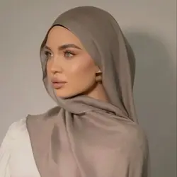Modal Hijab Rayon Cotton Shawls Solid Color Soft Wraps For Muslim Woman Hijab Ialamic Turban Headband 170*75cm