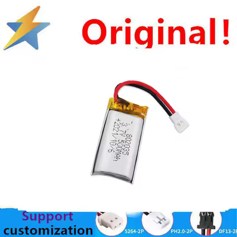 buy more will cheap 3.7V 802035 soft pack lithium battery pack 500mah air to air connector lithium battery charging battery