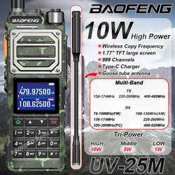 Baofeng UV-25M Air Band Walkie Talkie Six Band Camo Wireless Copy Frequency Type-C AM FM Long Range High Power 2 Way Radio UV-25