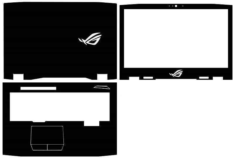 

Pre-cut Black Matte Frosted Skin Sticker Cover For ASUS ROG G703 G703VI G703GS G703GI
