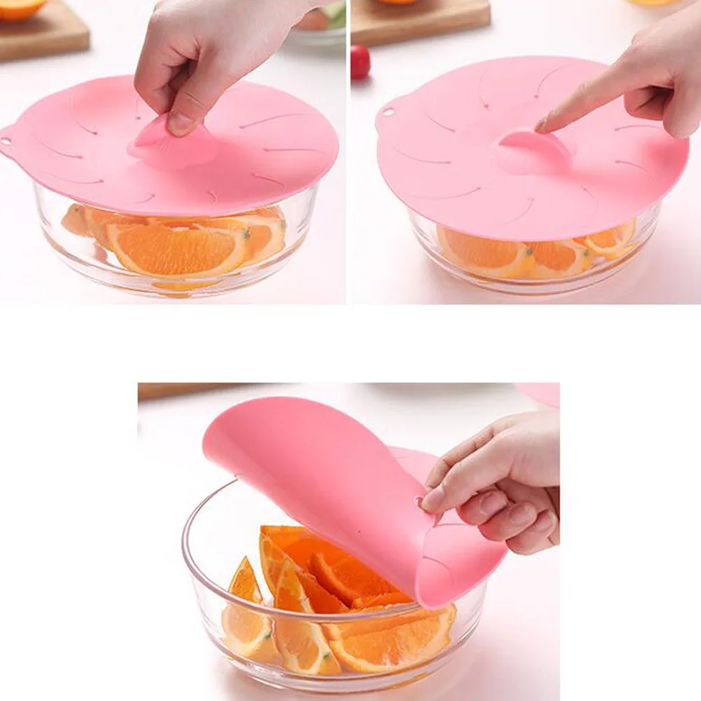 

4Pcs Silicone Cups Bowls Pot Cover Bowl Lids Plates Pots Airtight Seal Reusable Microwave Kitchenware Accessories