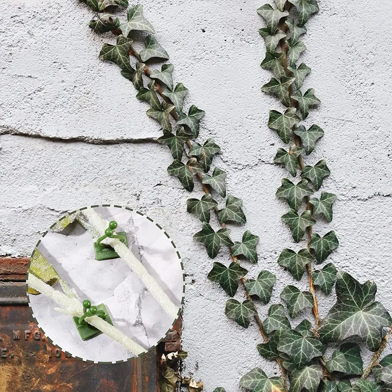 200 قطعة من مشابك تثبيت الحائط لتسلق النباتات، خطافات ذاتية اللصق لتثبيت نباتات كرمة الجدار غير المرئية