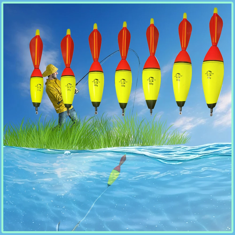 1pc Sea Fishing Float EVA Foam Bobber 20/30/40/50/60/80/100g Outdoor Rock Fishing Plastic Floating Tackle Tool Accessories