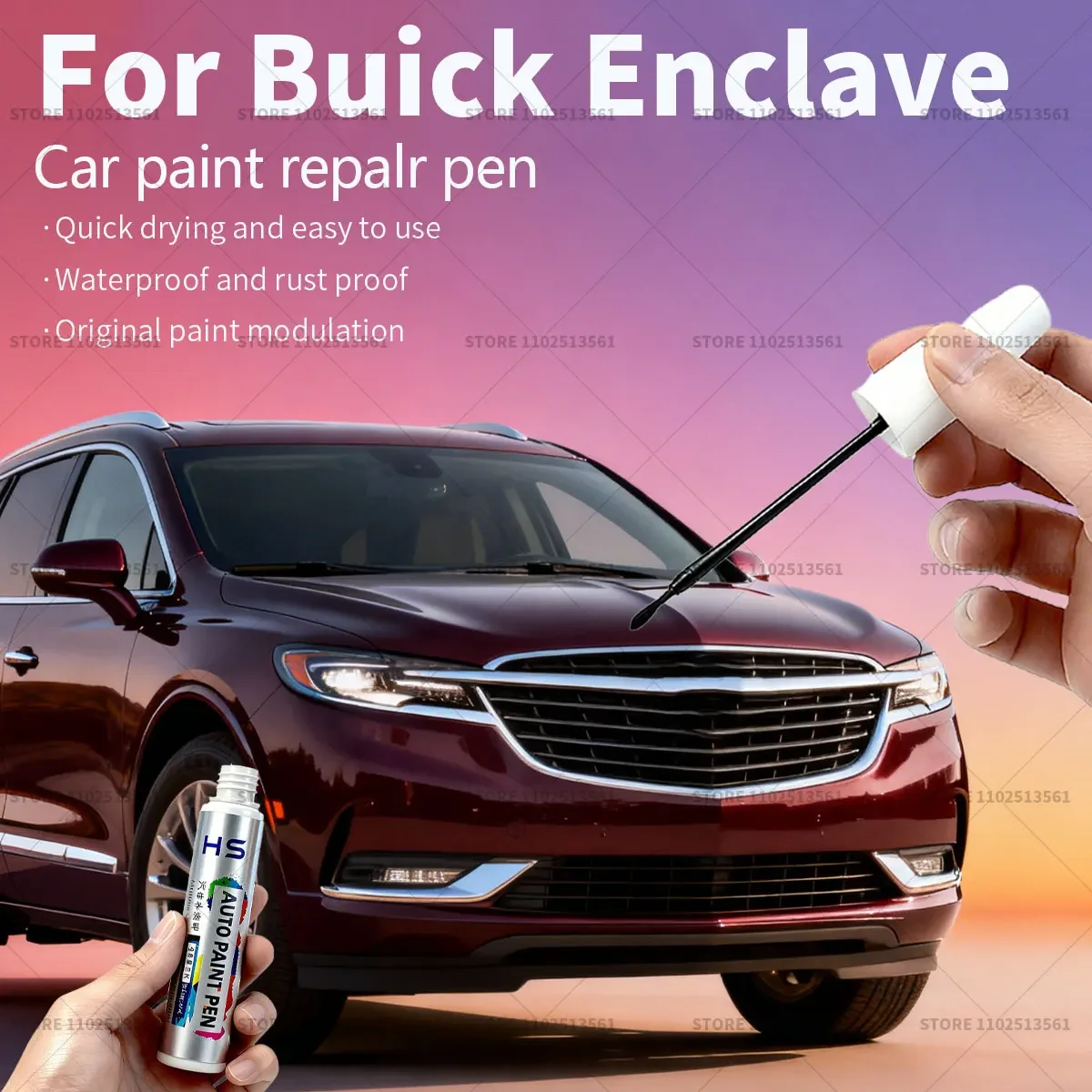 

Car Paint Repair Pen Touch Up Scratch Remover DIY Auto Accessories For Buick Enclave Gold GTT Red G4Q GEJ Brown White BUKGAZ