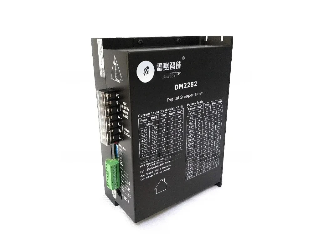 

Цифровой драйвер шагового двигателя Leadshine DM2282, высокопроизводительный, 2-фазный, вход 80-230 В переменного тока, выход 8.2 А, для ЧПУ