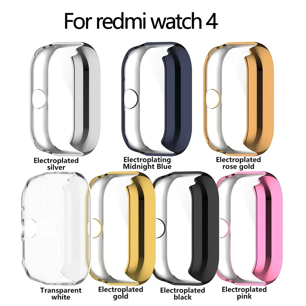 واقي شاشة لساعة Xiaomi Redmi Watch 5 Active حافظة من البولي يوريثان الحراري غطاء حماية ناعم من جميع أنحاء Redmi Watch 4 ملحقات حافظة