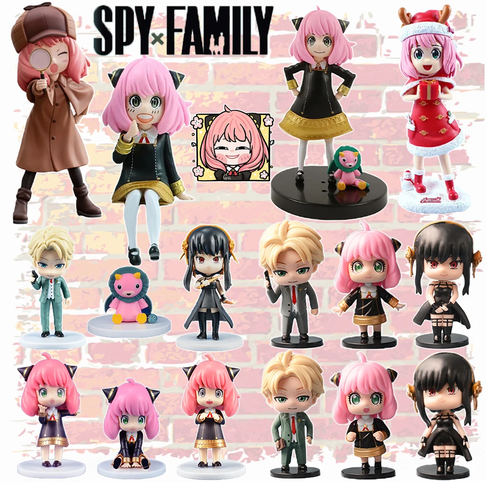 

Kawaii Anime Spy X Family Action Figure Doll Toy Anya Loid Yor Forger Pvc SPY FAMILY Model Desktop Decoration Cute Kids Gifts