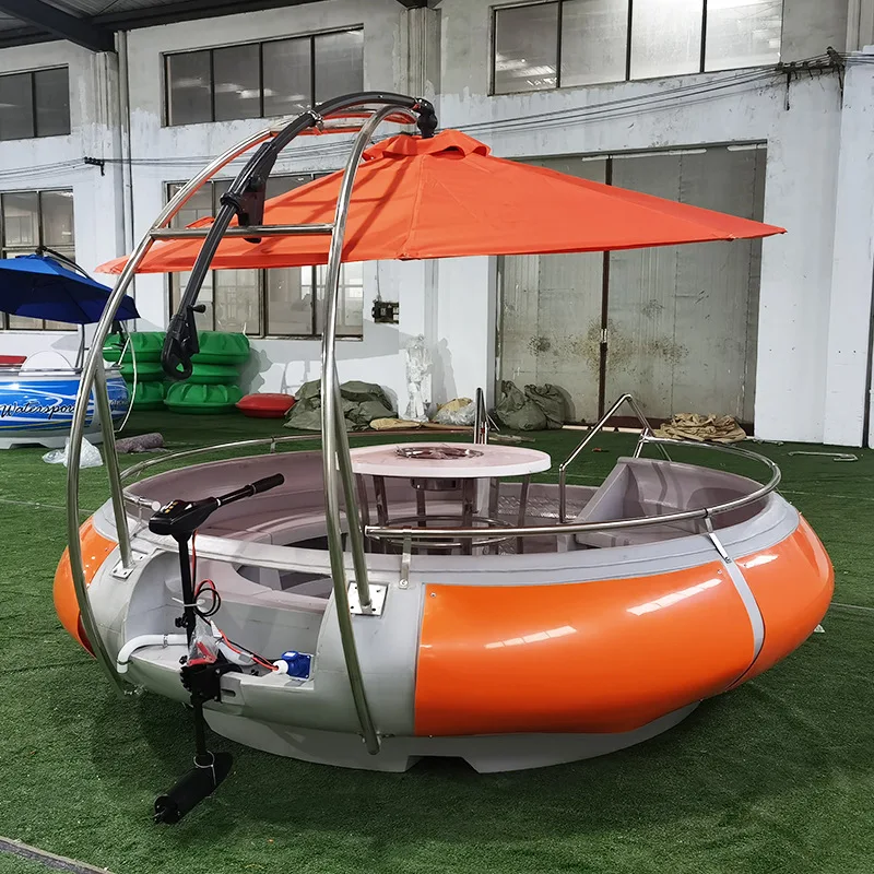 6-10 seater water barbecue boat theme restaurant hotel water amusement facilities
