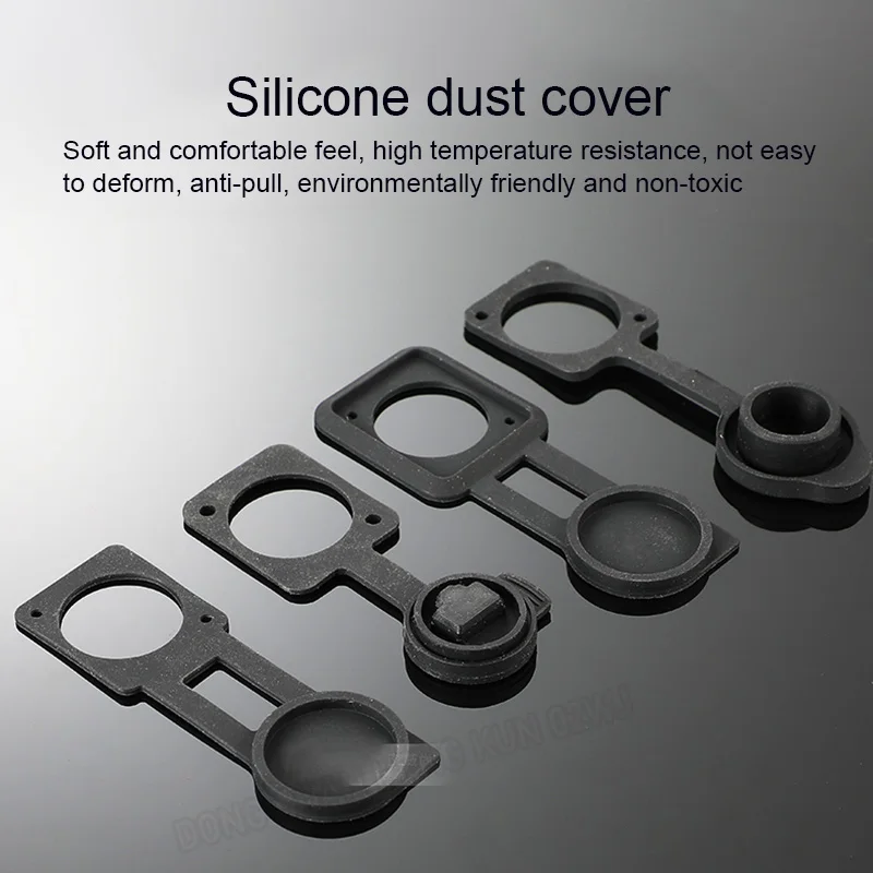 1Pcs D-Type Module Siliconen Stofkap D-Type Netwerk/Audio/Power Base Stofkap blind Plaat Socket Bescherming Cover