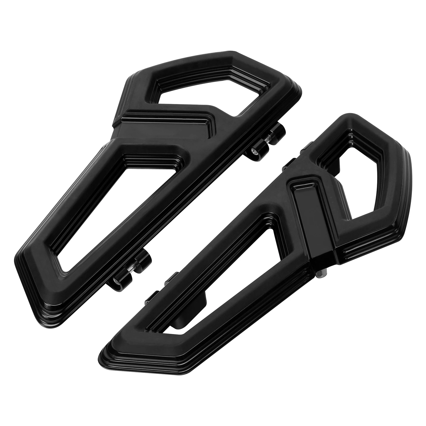 Black Driver Floorboard Footboard Bracket Mount Fit For Harley Road Glide 17-Up