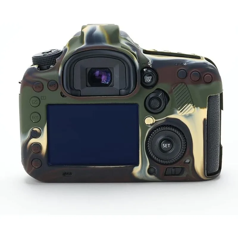 Silicone Camera Case Cover Housing Body Skin Full Body Protective Cases for Canon EOS 7D Mark II Digital SLR Camera (Camouflage)