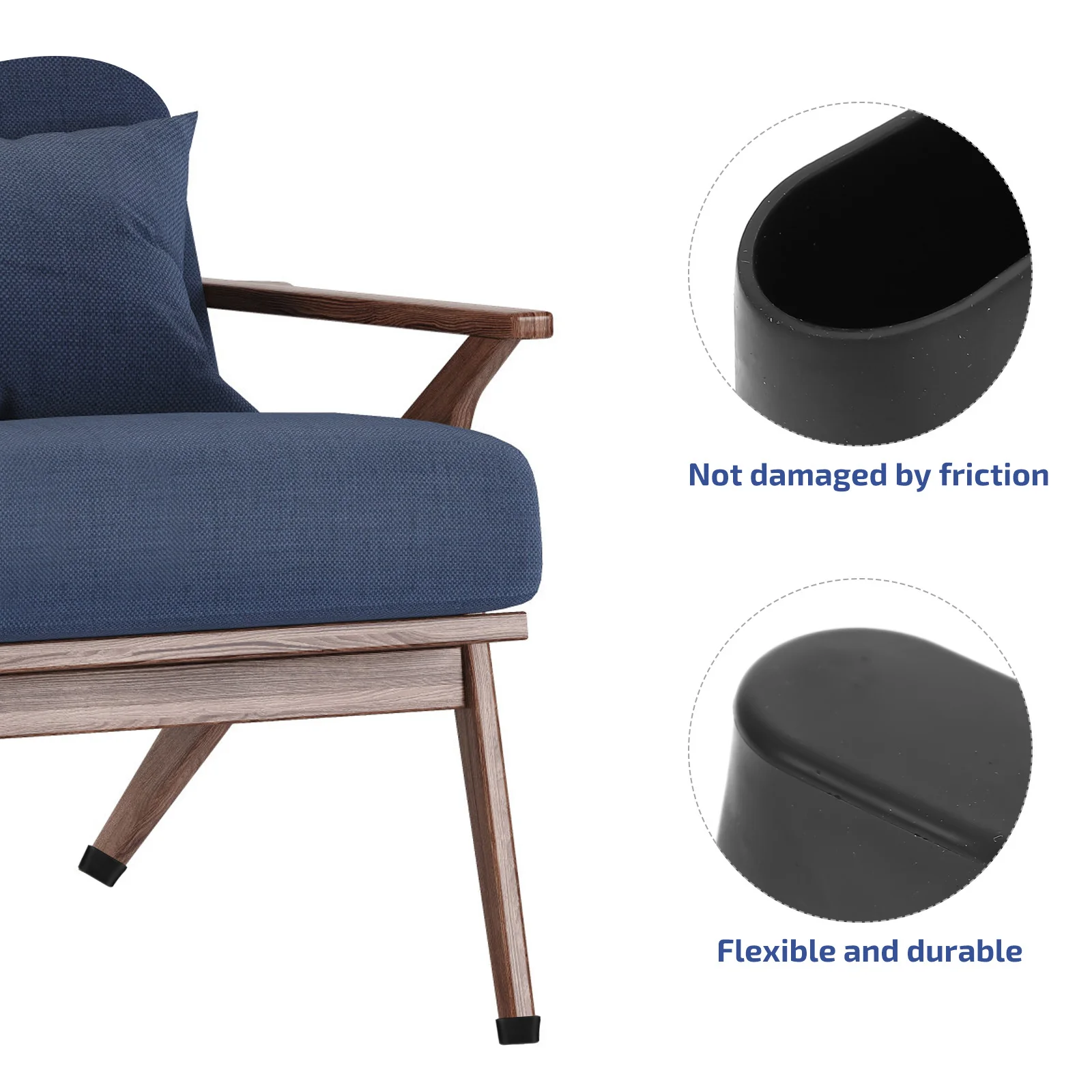 

24 шт., чехлы на ножки мебели, нескользящие колпачки для ножек стула, защитные накладки на пол, подушечки для ножек стула, мебельные аксессуары, защита от царапин