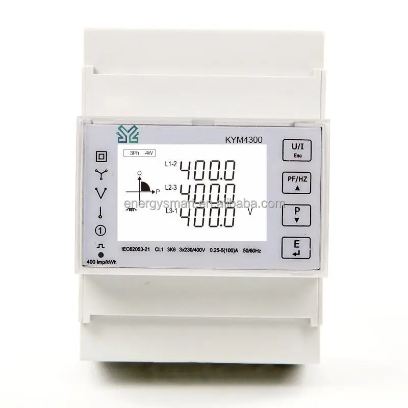 MID Modbus RS485 100A Dual Source Measuring Three Phase Energy Meter Electric Meter Power Meter