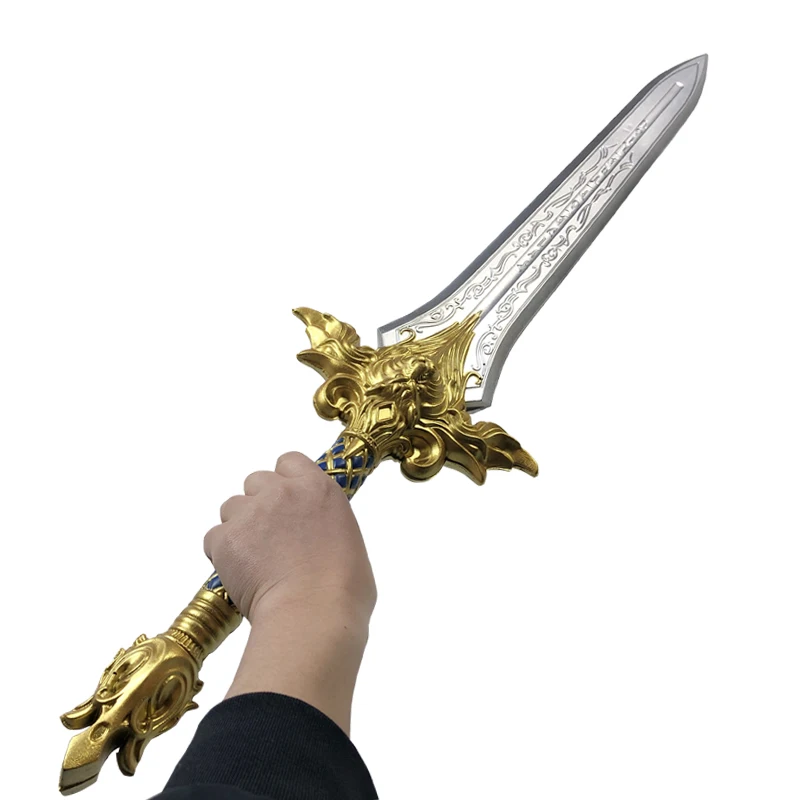 Big Sword Sheep Head King Sword Beast Gold Lion Sword 1:1 Game Movie Weapon Cosplay Sword Safety PU Gift Toy