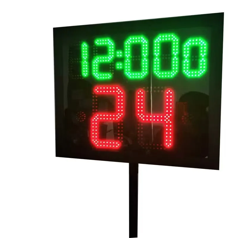 นาฬิกาจับเวลา 24 วินาทีสำหรับบาสเกตบอล ป้ายบอกคะแนนบาสเกตบอล นาฬิกาจับเวลา 24 วินาทีแบบดิจิทัลสำหรับบาสเกตบอล