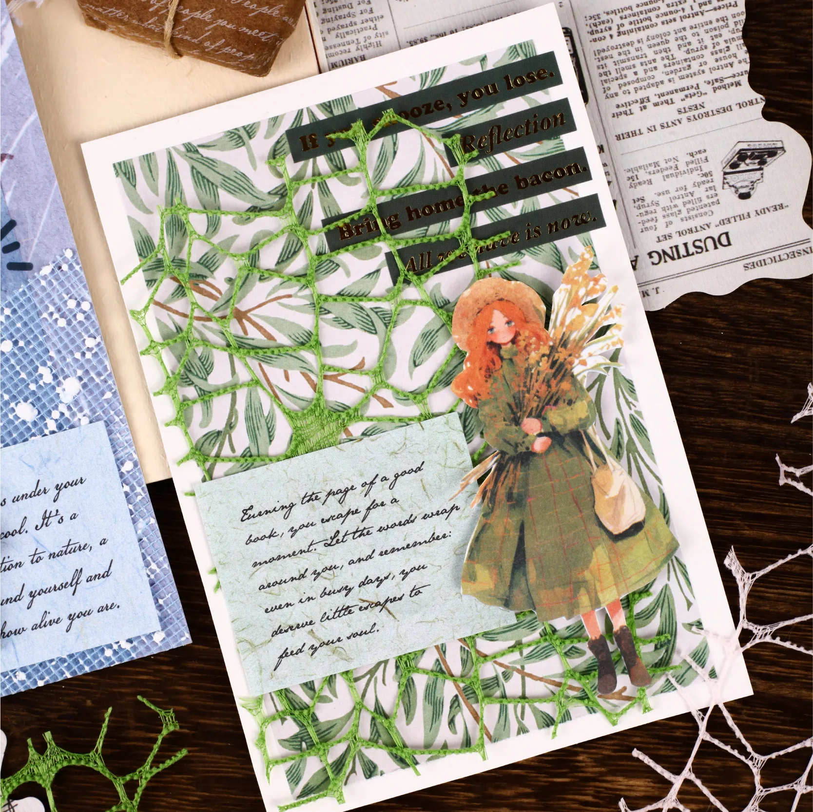 

18pcs/1 lot Late Wind Series INS Scrapbook DIY Materials Decorative Base