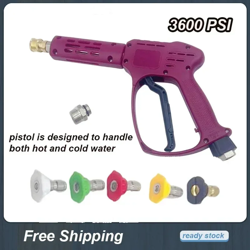 

Pressure Washer Car Washing Tools Soap Spray Nozzles Tips 15mm M22 Socket 1/4" Quick Release For Hot & Cold Water 3600 PSI