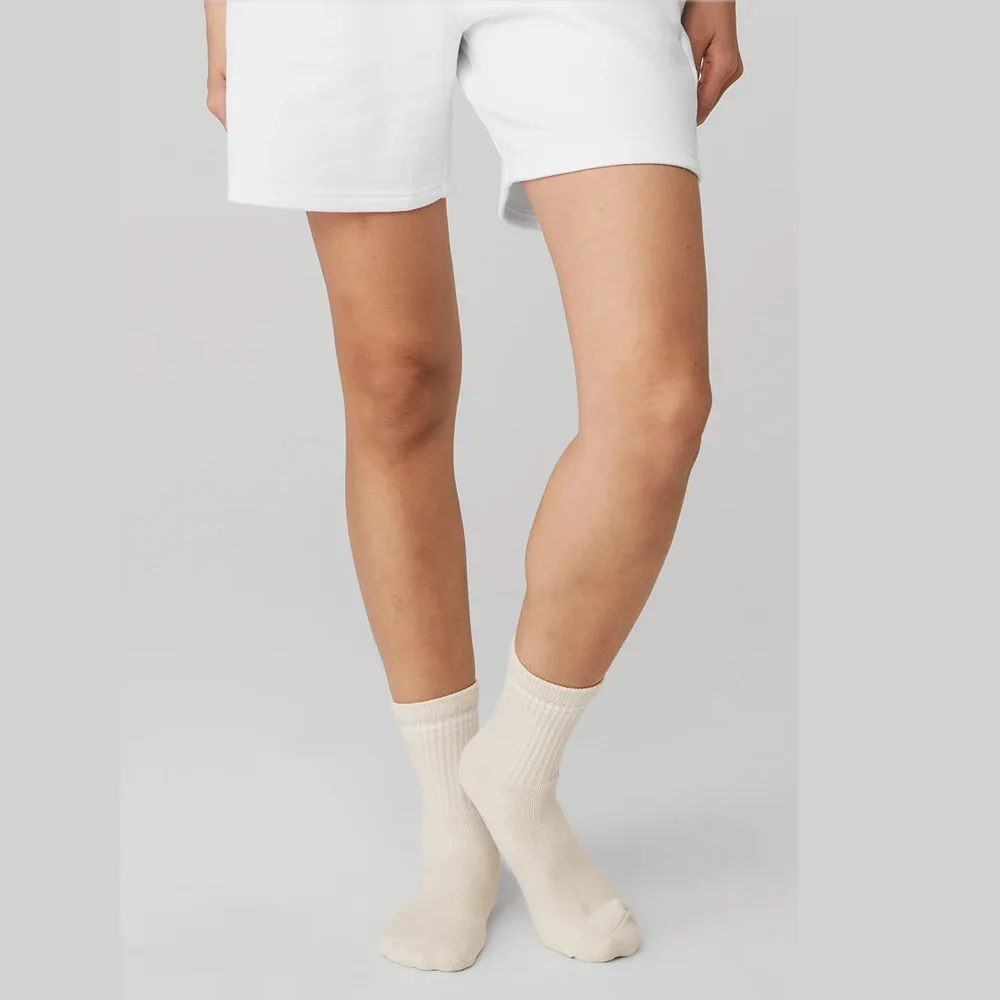 Chaussettes courtes rétro unisexes à col demi-rond, chaussettes de yoga en coton, chaussettes de sport polyvalentes, chaussettes respirantes et décontractées