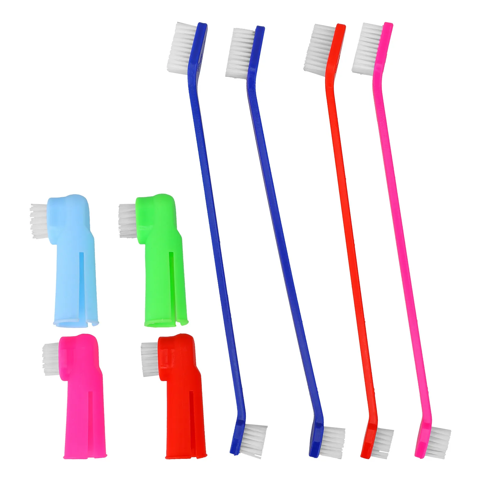 

Pet Toothbrush Dogs Cats Long H Dual Sided Brush Finger Type Plaque Removal Dog Accessories Pet Supplies