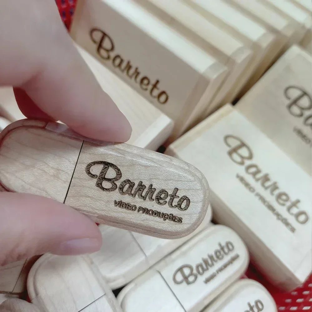 30 قطعة/الوحدة شعار مجاني بالجملة الخشب محرك فلاش USB 128 جيجابايت Usb عصا 32 جيجابايت محرك الذاكرة عالية السرعة للتصوير الفوتوغرافي الزفاف هدية 2.0