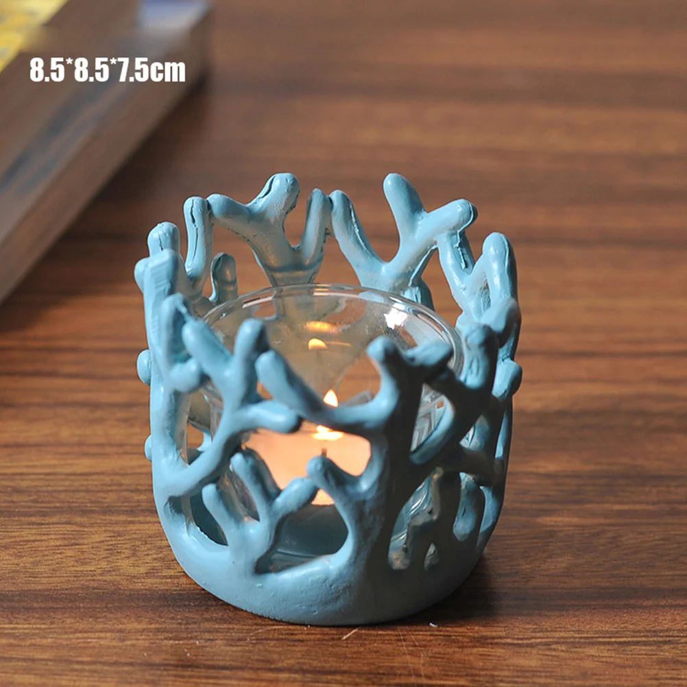 

Resin Coral Candlestick Creative Decoration Minimal Waste Production Elegant Design Random Color Resin Coral Holder