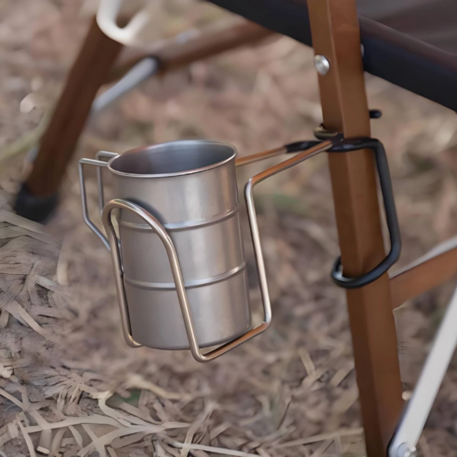Pole Cup Holder Compact Clamp-on Cup Holder Versatile Heavy-Duty for Campers, Camping, Fishing - view 3