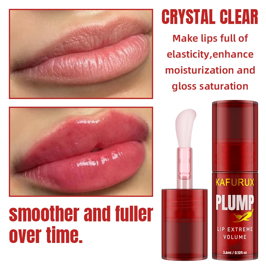 1PC Lip Plump Olio per labbra a lunga durata Idratante Lip Gloss Siero Volumizzante istantaneo Essenza Olio Riparazione Labbra Linee sottili Aumenta El