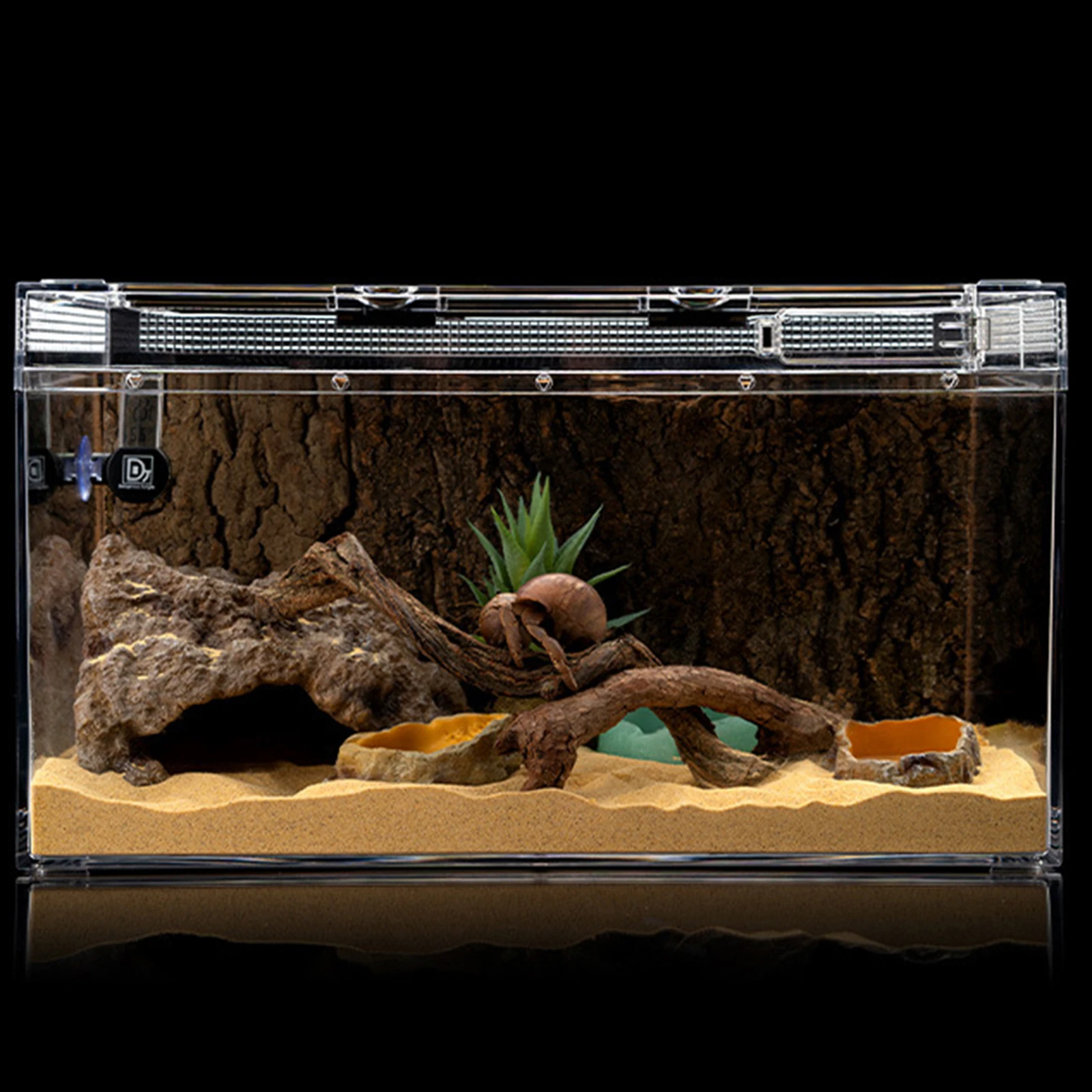 Artificial Reptile Hiding Cave Decoration Shelter Hide Rest Cave for Aquarium Lizard Snake Turtle Hide Rest Cave Reptiles House