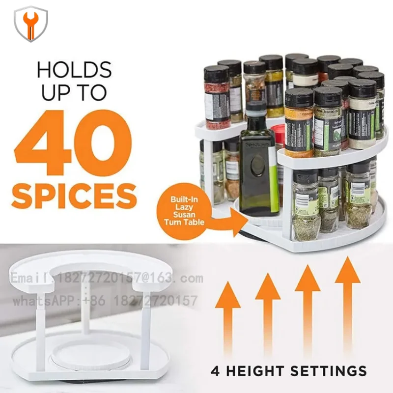 Kitchen rack, seasoning rack, kitchen storage artifact, rotating seasoning rack, household multi-functional storage rack