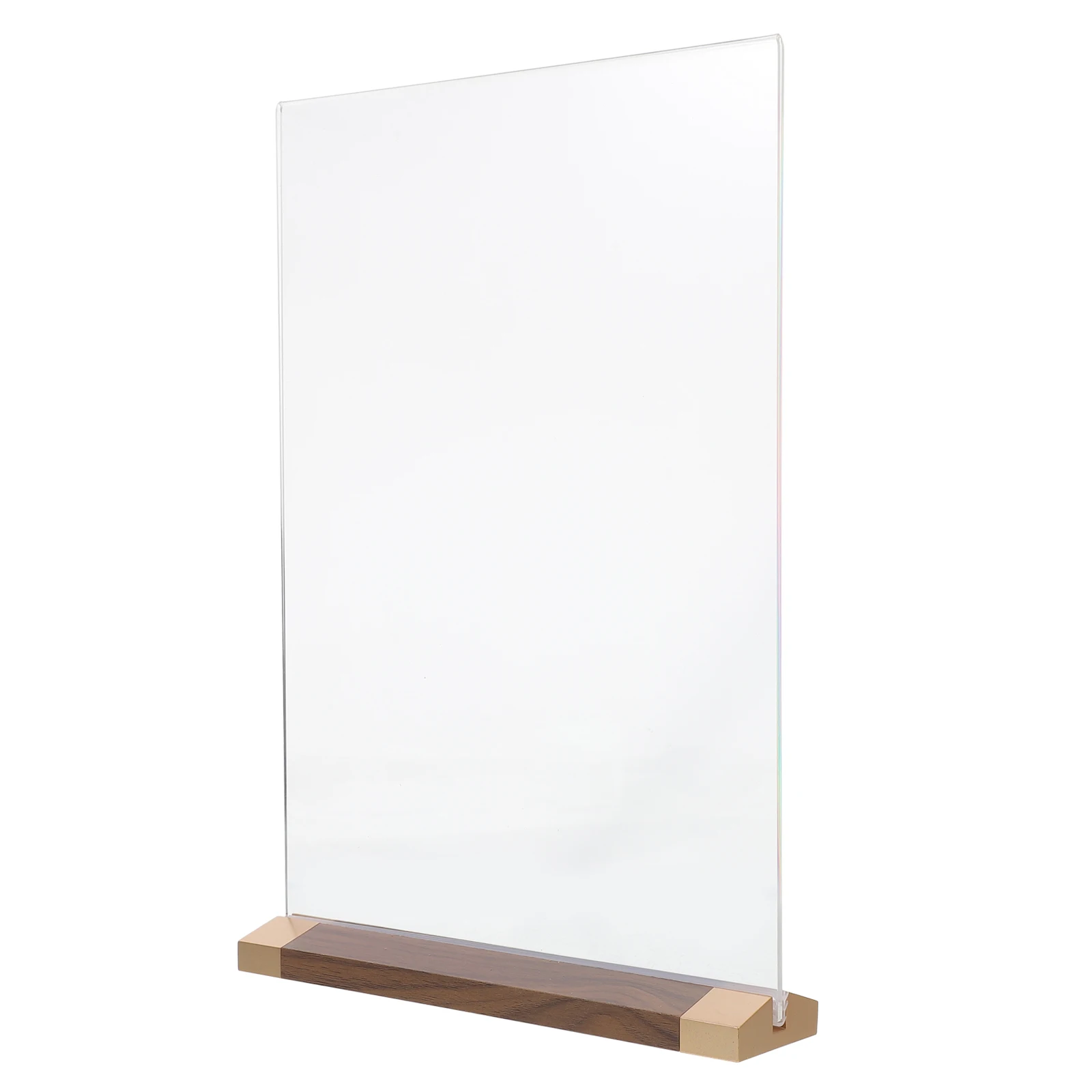 

Clear Acrylic Sign Holder Stand Display Frame for Poster Document Business Card Large Size Stable Transparent Table Sign Holders