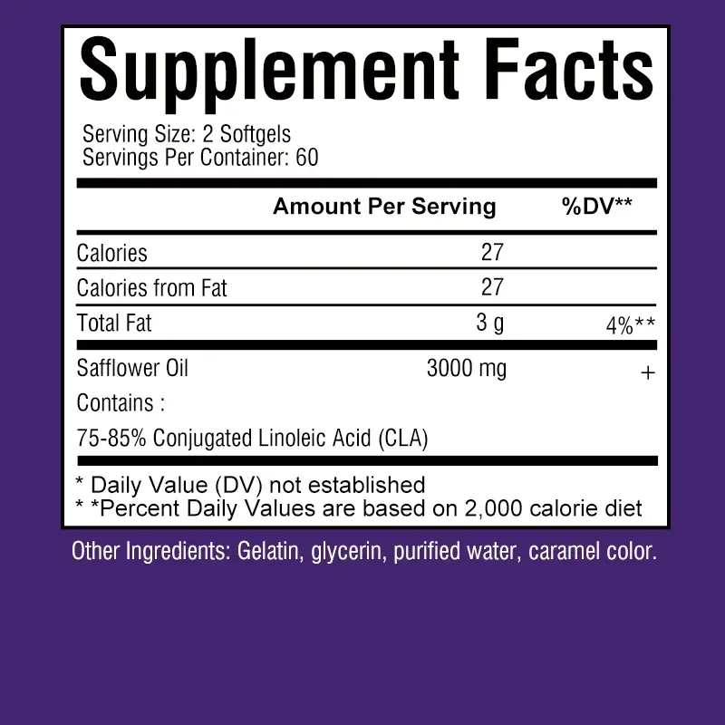 CLA 3000mg Supplement - Increase Muscle Strength, Promote Healthy Weight Management, and Improve Digestion and Absorption