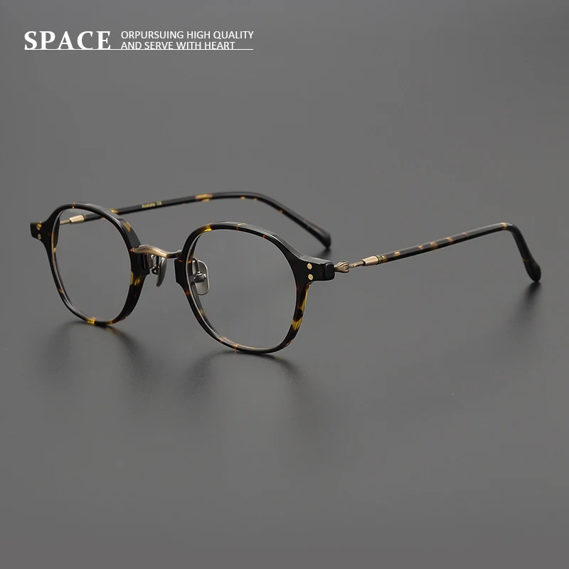 

Fashion GMS-621TS titanium acetate handmade glasses frame men optical eyeglasses Myopia reading women personalized eye glasses