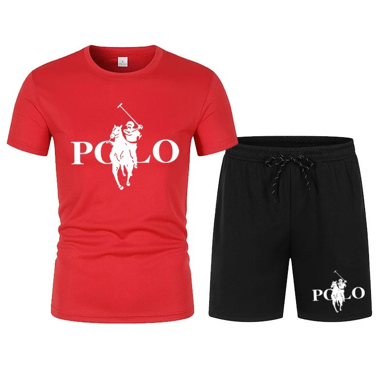 2026 New Fashion Casual T-shirt Shorts Two-piece Set 2D Letter Printing Men's Summer Outdoor Wear Suit